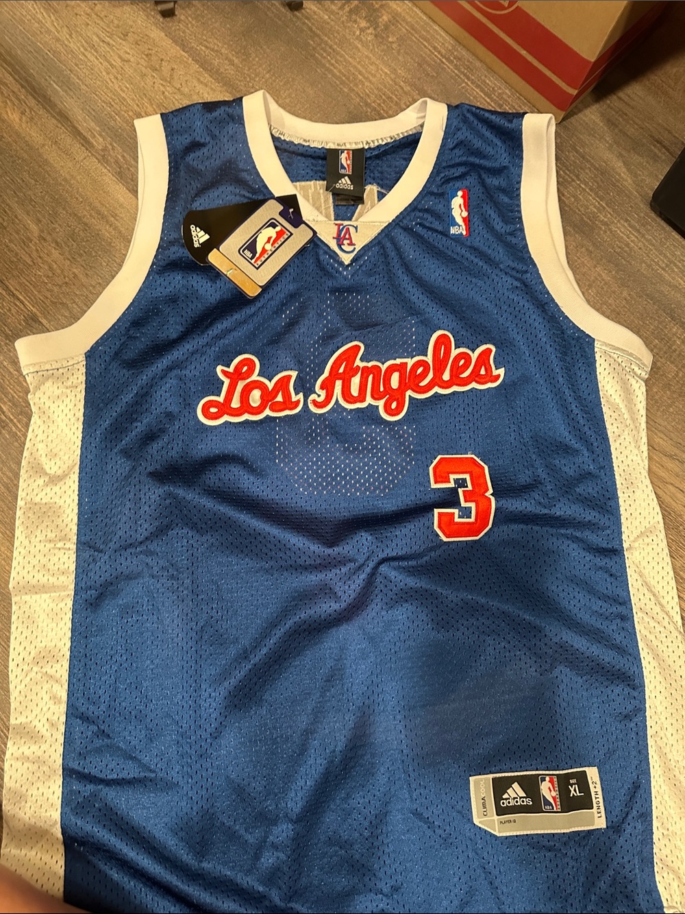 Signed Chris Paul adidas Los Angeles Royal Blue Basketball Jersey #3